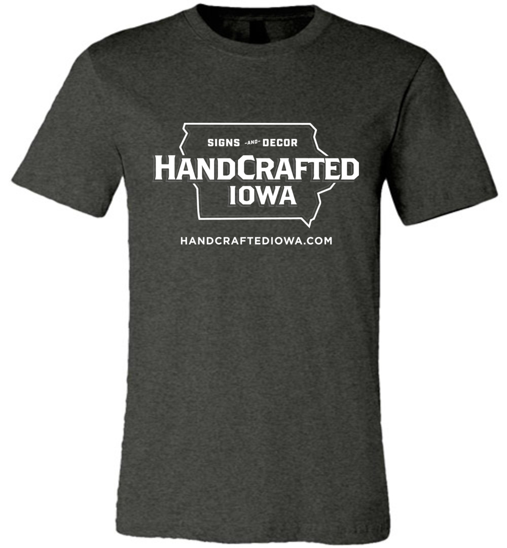 Handcrafted Iowa logo shirt Dark Heather